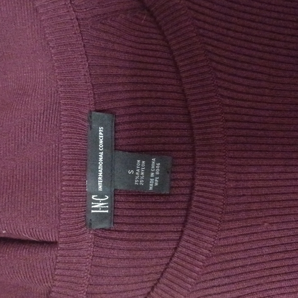 💜NWOT I.N.C International Concepts ribbed sweater dress with zippers size small - Picture 9 of 10